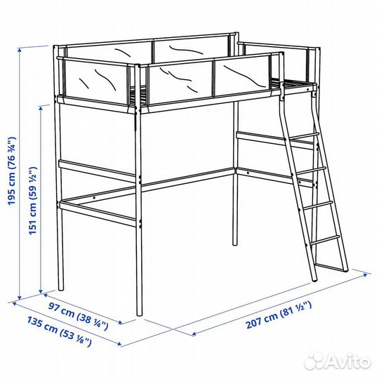 Кровать чердак IKEA