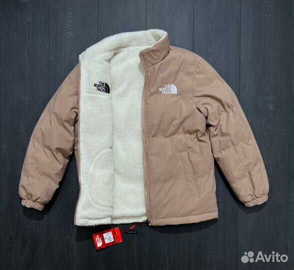 Куртка the north face барашек двусторонняя