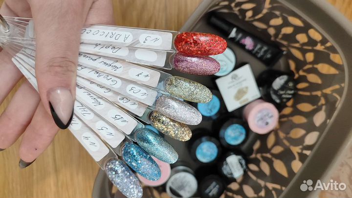 Гель лаки (75 цветов + паутинка,блестки и фольга)