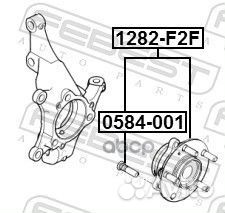 Ступица передняя 1282-F2F Febest