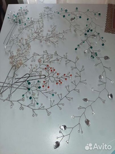 Свадебное Украшение для волос ручной работы