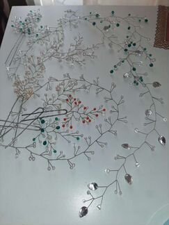 Свадебное Украшение для волос ручной работы