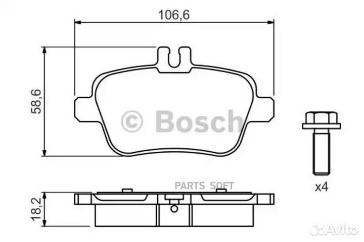 Колодки торм.зад. MB A/B/CLA/GLA/SLK (W176/W246/C117/X156/R172) 1.5-3.5 11