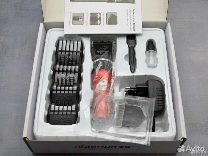 Baorun Р6 машинка для стрижки животных (красная)