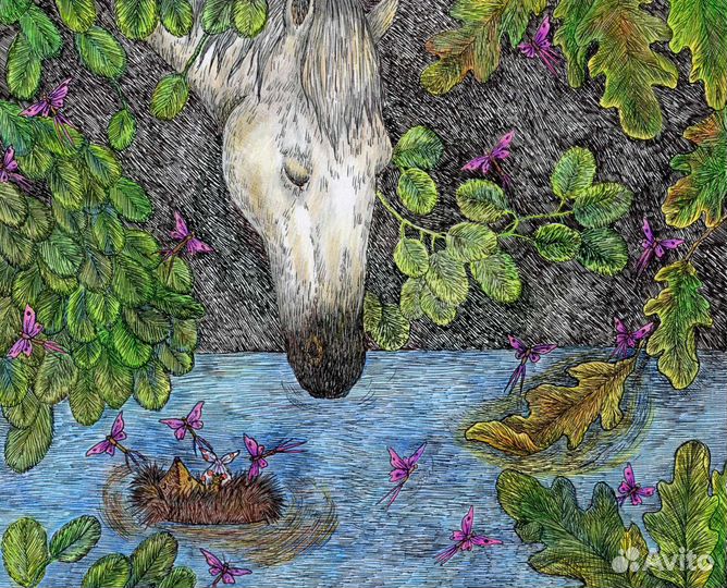 Набор открыток для посткроссинга Ёжик в тумане