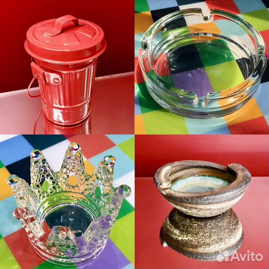 Пепельница корона 2в1 подсвечник и др