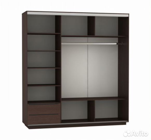 Шкаф купе зеркальный. Доставка, сборка, рассрочка