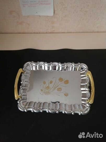 Поднос хромированный