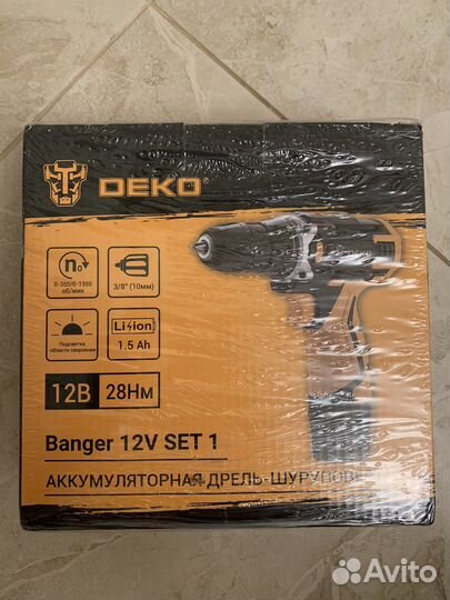 Аккумуляторная дрель шуруповерт deko banger 12v