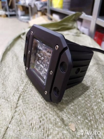 Фара светодиодная C16F-2 белый+ желтый+ стробоскоп