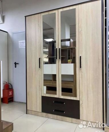 Шкаф четырехстворчатый 160 см, дуб сонома