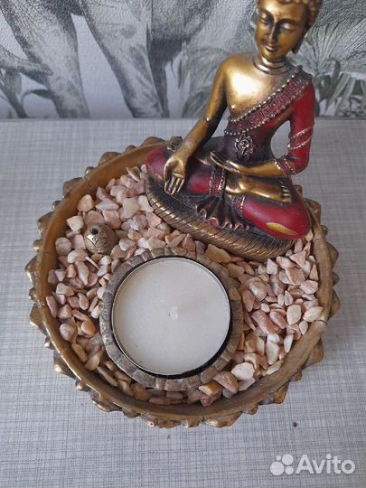 Подставка под благовония со свечой Будда,статуэтка