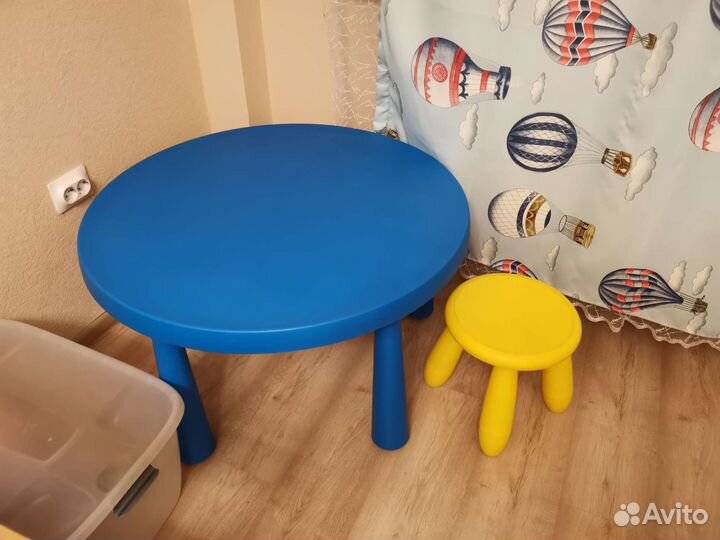 Круглый Стол и стул IKEA маммут