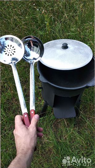 Казан узбекский с печкой на 22л