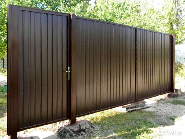 Навесы из поликарбоната заборы ворота гаражи