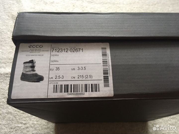 Сноубутцы ecco унисекс