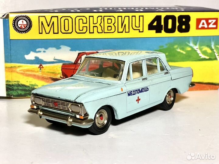 Модель Москвич 408 А1 медпомощь СССР 1:43