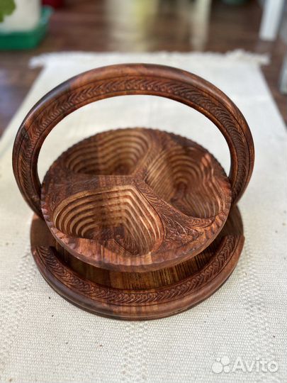 Ваза раскладная деревянная конфетница(фруктовница)