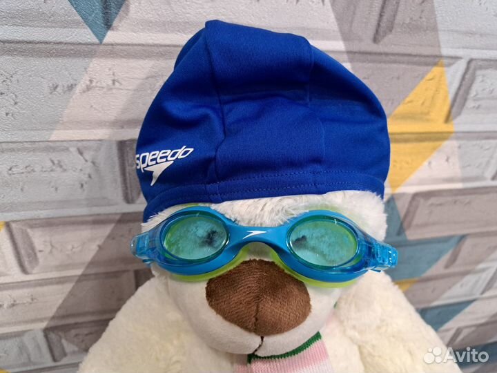 Шапочка для плавания детская и очки