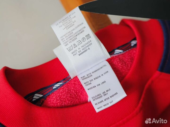 Толстовка свитшот Adidas Knitted Logo vtg оригинал