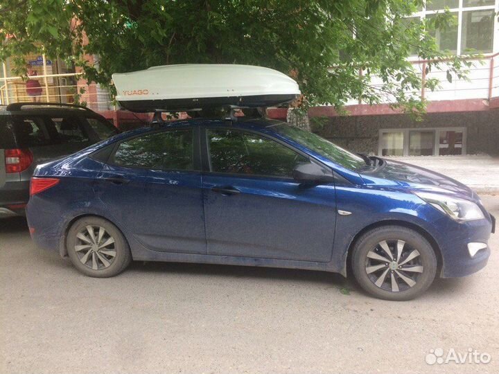 Автобокс багажник на крышу Hyundai Solaris