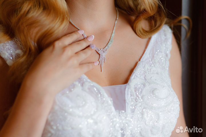 Украшение на шею+серьги (комплект)