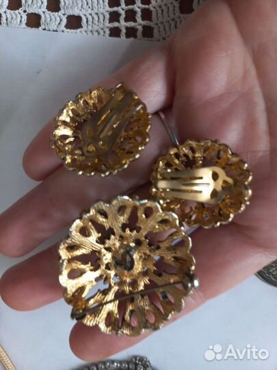 Брошь клипсы винтаж