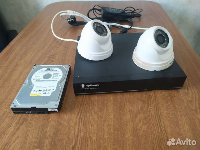 Комплект видеонаблюдения optimus, 2 камеры