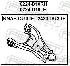 Рычаг передний правый 0224D10RH Febest