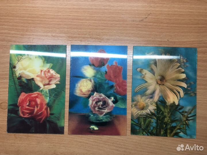 Переливные календарики СССР открытки