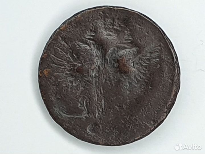 Монета : Денга. 18 век. Россия. Брак чекана