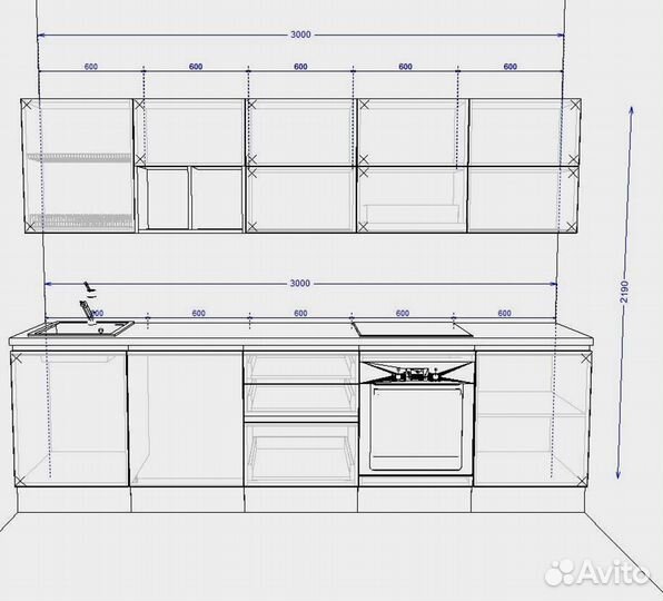 Кухня на заказ по индивидуальным размерам