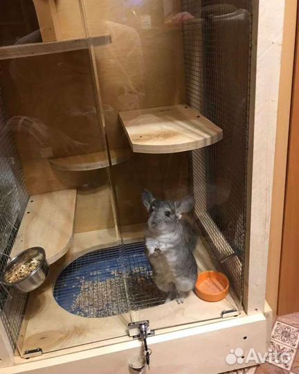 Витрина 1м30см для шиншиллы, дегу, белки