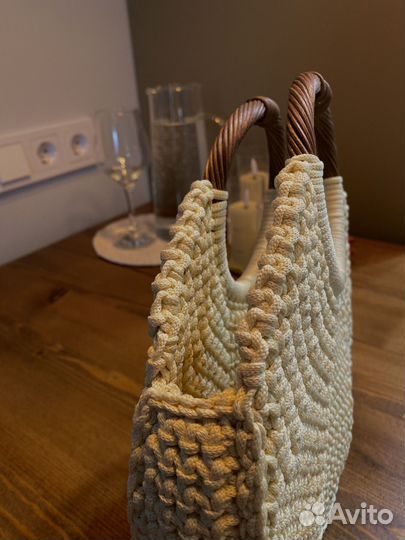 Вязаная сумка ручной работы