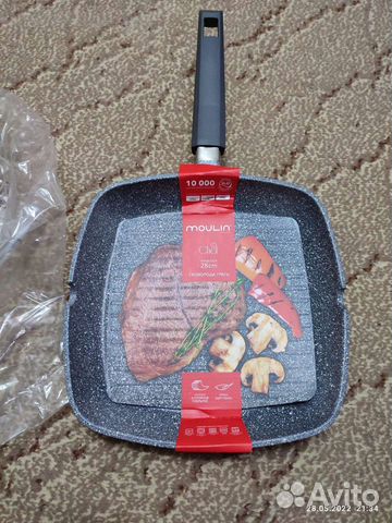 Сковорода гриль Chef из алюминия, новая