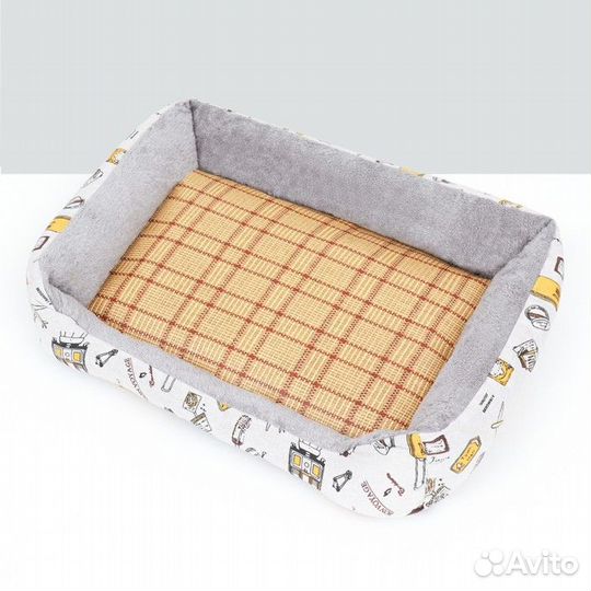 Лежанка для животных, двухсторонняя подушка, 60 х