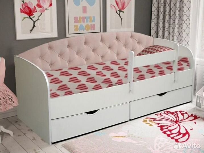 Детская кровать с бортиками от 3 лет. В наличии