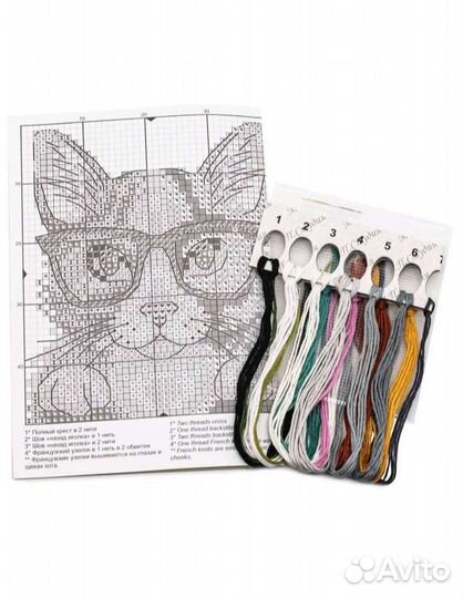 Набор для вышивки крестом на одежде 9х8 см