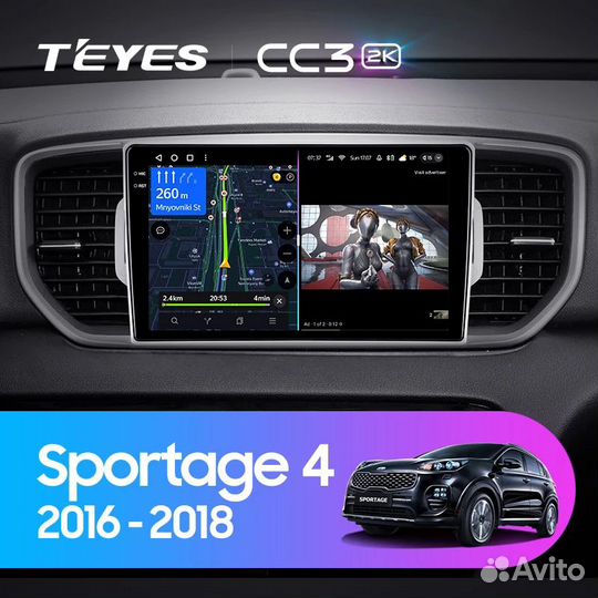 Магнитола для Sportage4 2016-18 Teyes CC3 2k 4/64