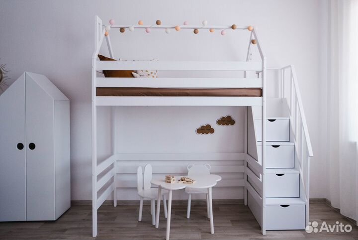 Детская кровать Домик чердак
