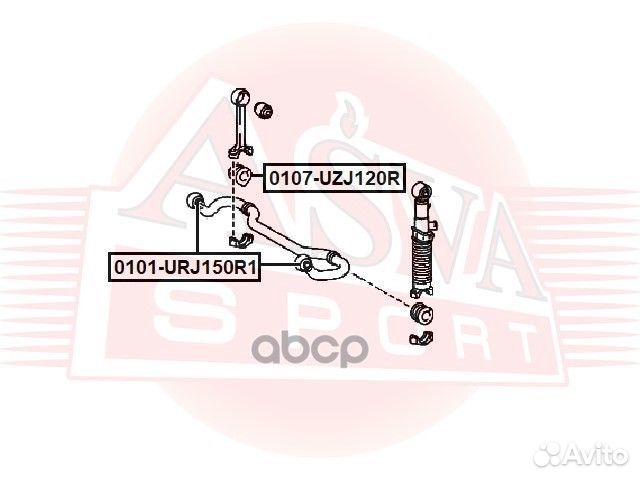 Сайлентблок рычага подвески зад прав/лев