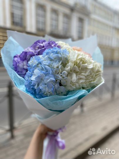 Букет цветы гортензия
