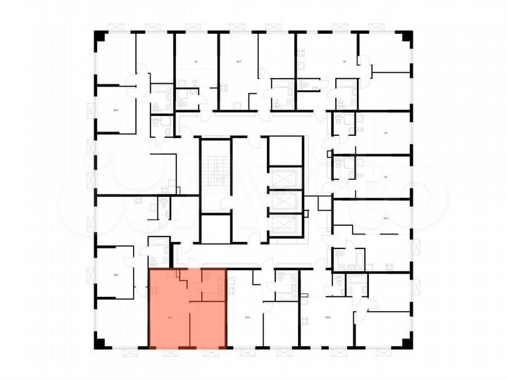 1-к. квартира, 36,1 м², 5/24 эт.