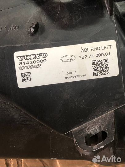 Левая фара Volvo V40 2014