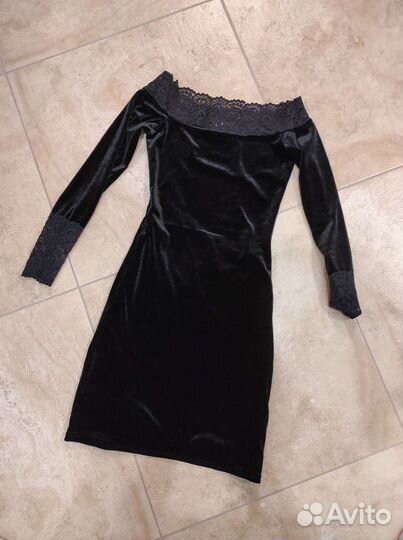 Платье велюр