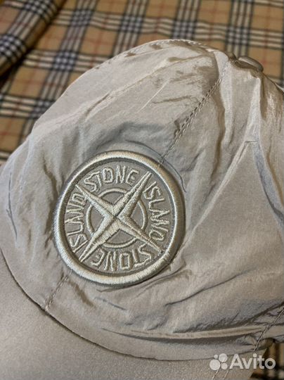 Кепка stone island nylon metal серая