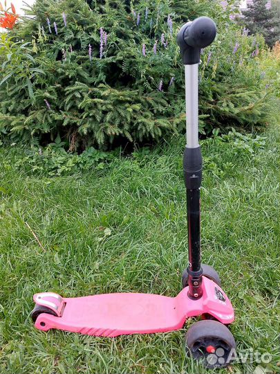 Самокат детский трехколесный светящиеся колеса