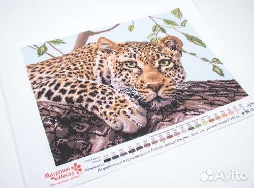 Канва с нанесенным рисунком, вышивка крестом