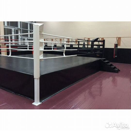 Ринг боксёрский, помост 0,5м, боевая 6x6 м