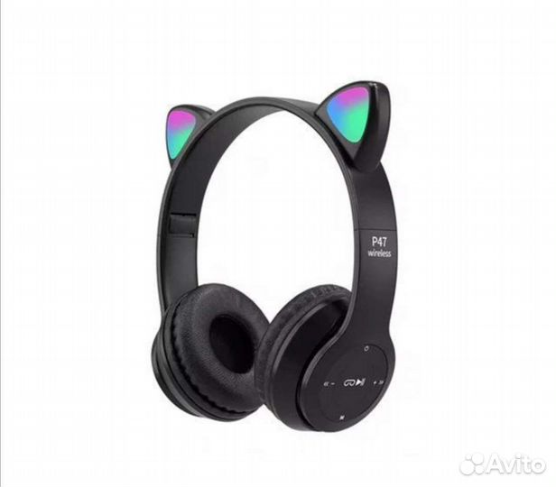 Беспроводные bluetooth наушники кошачьи ушки